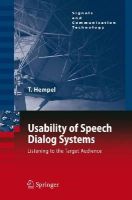 Thomas Hempel (Ed.) - Usability of Speech Dialog Systems - 9783540783428 - V9783540783428