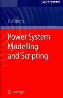 Federico Milano - Power System Modelling and Scripting - 9783642136689 - V9783642136689