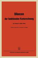 Walter Thoms - Bilanzen der funktionalen Kontorechnung (German Edition) - 9783663127376 - V9783663127376