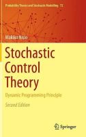 Makiko Nisio - Stochastic Control Theory: Dynamic Programming Principle (Probability Theory and Stochastic Modelling) - 9784431551225 - V9784431551225