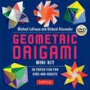  Tuttle Publishing - Geometric Origami Mini Kit: Folded Paper Fun for Kids & Adults! [Origami Kit with Book, 48 Papers, & DVD] - 9784805312810 - V9784805312810
