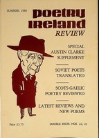 Clarke Austin - Poetry Ireland Review.Special Austin Clarke supplement edited by Rory Brennan -  - KCK0001556
