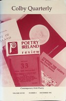 Various - Contemporary Irish Poetry in Colby Quarterly December 1992 -  - KCK0001557