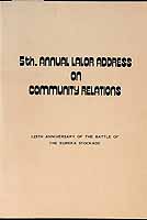  - Papers presented  at the 5th Annual Lalor  address on Community Relations -  - KCK0002388