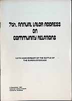  - Papers presented  at the 7th Annual Lalor  address on Community Relations -  - KCK0002389