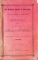  - Minutes of the Fifth Annual Conference begin in Melbourne Monday 26th february 1906 -  - KCK0002948