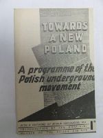 & Jan Kwapinski Greenwood Arthur - Towards a New Poland. A programme of the Polish underground movement -  - KDK0005463