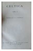[O'rahilly, T F, O'brien Ma, Dillon, Myles (Eds)] - Celtica Volumes 1-8 1950-1968 -  - KEX0246568