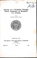 Etinne Rynne - Survey of a probable passage grave Cemetery at Bremore Co. Dublin -  - KEX0304990