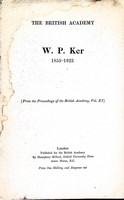 R W Cambers - W P Ker 1855-1923 -  - KEX0305200