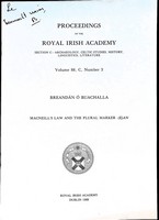 Brendan O Buachalla - Macneill's Law and the Plural Marker-(E) AN -  - KEX0305236