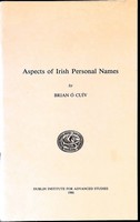 O Cuiv Brian - Aspects of Irish Personal Names (Irish Language - Onomastics) - 9780901282873 - KEX0305245