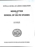 Rolf Baumgarten - Newsletter of the School of celtic Studies No.2 -  - KEX0305250