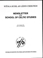 Rolf Baumgarten - Newsletter of the School of celtic Studies No.7 October 1994 -  - KEX0305254