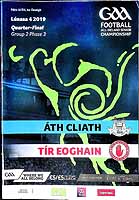  - Ath Cliath V Tir Eoghain pairc ui Eili An Omaigh Lunasa 4 2019 Official Programme -  - KEX0307523