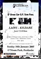 - Laois V Kildare 16th January 2005 O Moore Parl Portlaoise -  - KEX0308143