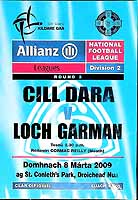  - Cill Dara V Loch Garman 8 Mart 2009 at St.Conleths park Droichead nua. official Programme -  - KEX0308165