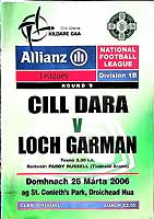  - Cill Dara V Loch Garman 26tmarta 2006 ag St.Conleth's Park Droichead Nua .Official Programmme -  - KEX0308255