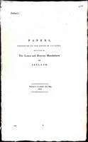 G. Cavendish - The Linen and Hempen Manufactures of Irelnd. Papers presented in the House of Commons -  - KEX0309026