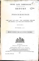  - Irish Land Commission Return of Proceedings during the Month of November 1897 -  - KEX0309227
