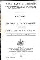  - Report of the Irish land Commissioners for the Period From 1st April 1909 to 31st march 1910 -  - KEX0309231