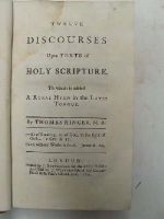 Thomas Ringer - Twelve discourses upon texts of Holy Scripture. To which is added a rural hymn in the Latin tongue -  - KHS0023746