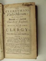 [Anon] - The Clergyman's Vade-Mecum: Or, an Account of the Ancient and Present Church of England; The Duties and Rights of the Clergy And of Priviledges and Hardships. Containing Full Direc -  - KHS0025204