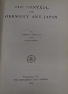 Harold G. & Moulton - The control of Germany and Japan -  - KON0527613