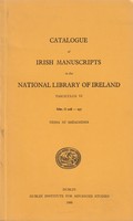 Nessa Ní Shéaghdha - Catalogue of Irish manuscripts in the National Library of Ireland. Fasciculus VI. -  - KTK0078361