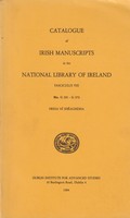 Nessa Ní Sheaghdha - Catalogue of Irish manuscripts in the National Library of Ireland, Fasciculus VIII -  - KTK0078392